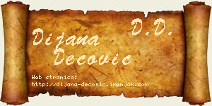 Dijana Dečović vizit kartica